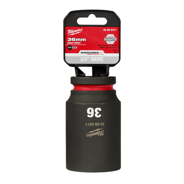 SHOCKWAVE™ 3/4" Drive 36mm Deep 6 Point Impact Socket, , hi-res