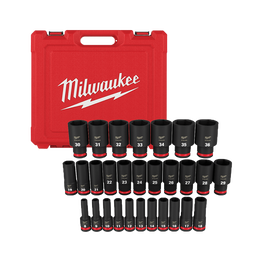 SHOCKWAVE™ 1/2" Drive 29PC Metric Deep 6 Point Impact Socket Set