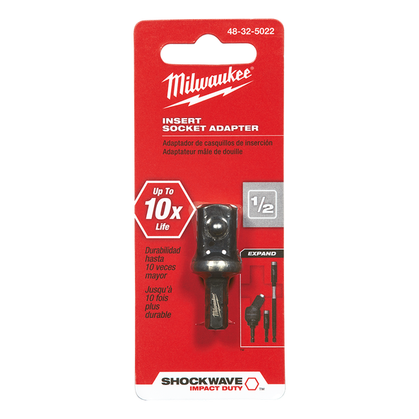 SHOCKWAVE™ Insert 1/2" Socket Adapter 48325022 Milwaukee Tool NZ