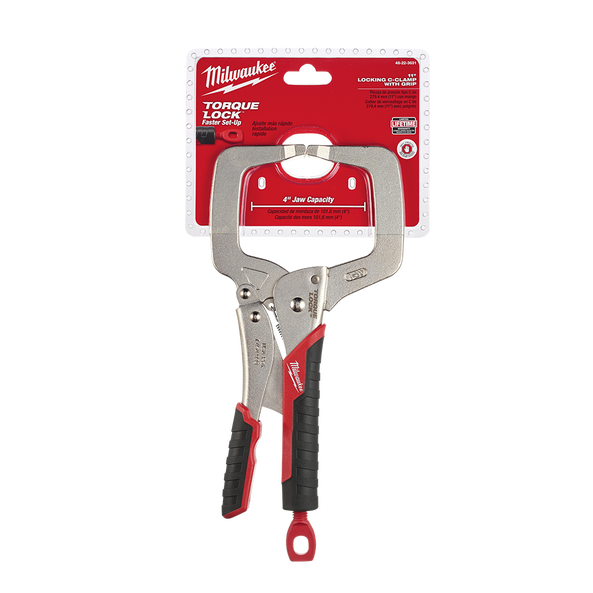279mm (11") Torque Lock™ C-Clamp Locking Pliers Regular Jaws w/ Durable Grip