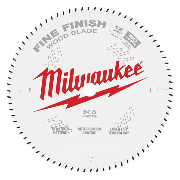 305mm (12") Fine Finish 80T Circular Saw Blade