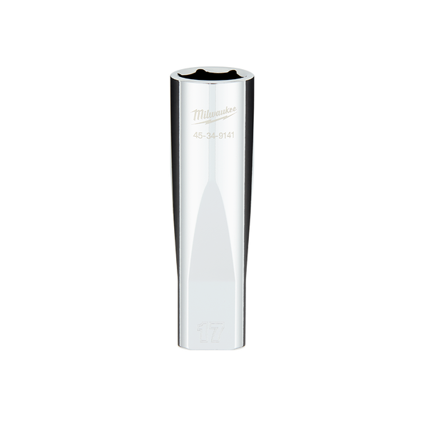 1/2" Drive 17mm Metric 6-Point Deep Socket, , hi-res
