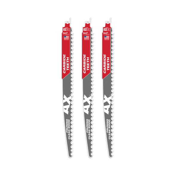 SAWZALL™ The AX™ with Carbide Teeth Pruning 305mm 12" 3TPI Blade 3 Pack, , hi-res