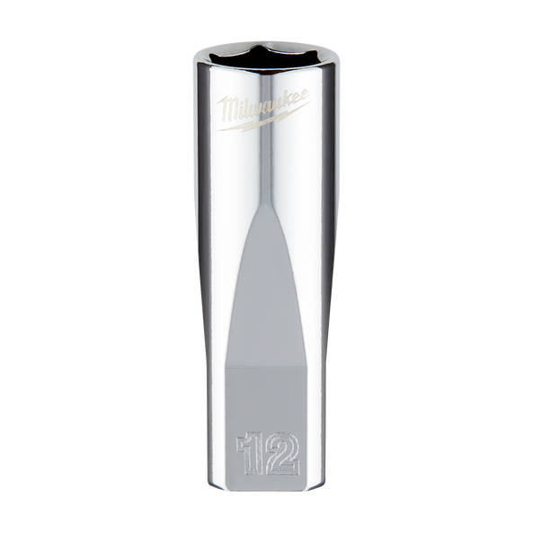 1/4" Drive 12mm Metric 6-Point Deep Socket, , hi-res