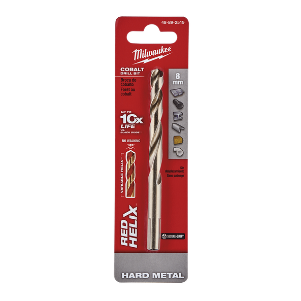 Red Helix™ Cobalt Drill Bit 8mm