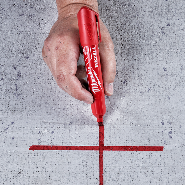 INKZALL™ Red Large Chisel Tip Marker, , hi-res