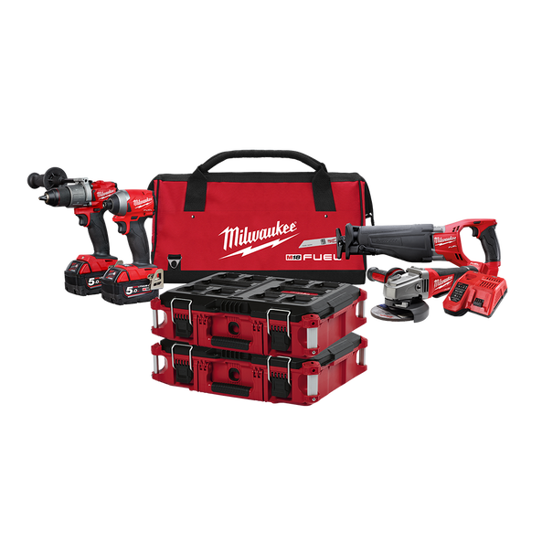 M18 FUEL™ 4 Piece Power Pack 4C2 with PACKOUT™, , hi-res