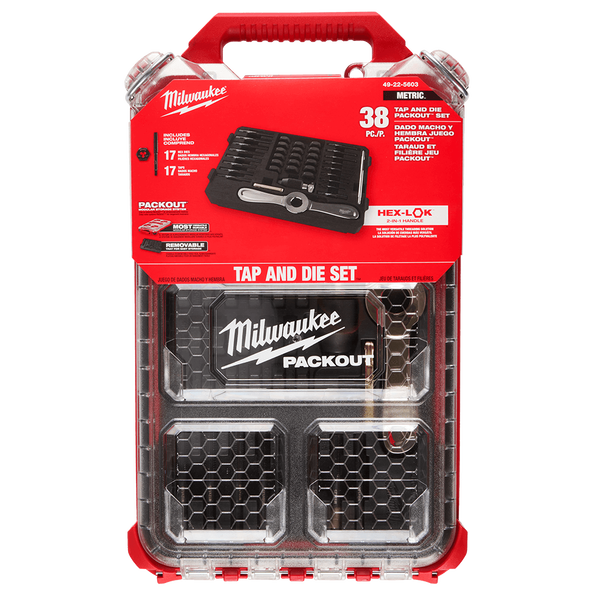 Metric Tap and Die 38PC PACKOUT™ Set - High Carbon Steel, , hi-res