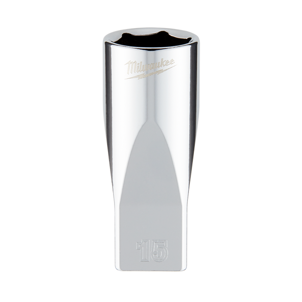 1/4" Drive 15mm Metric 6-Point Deep Socket, , hi-res