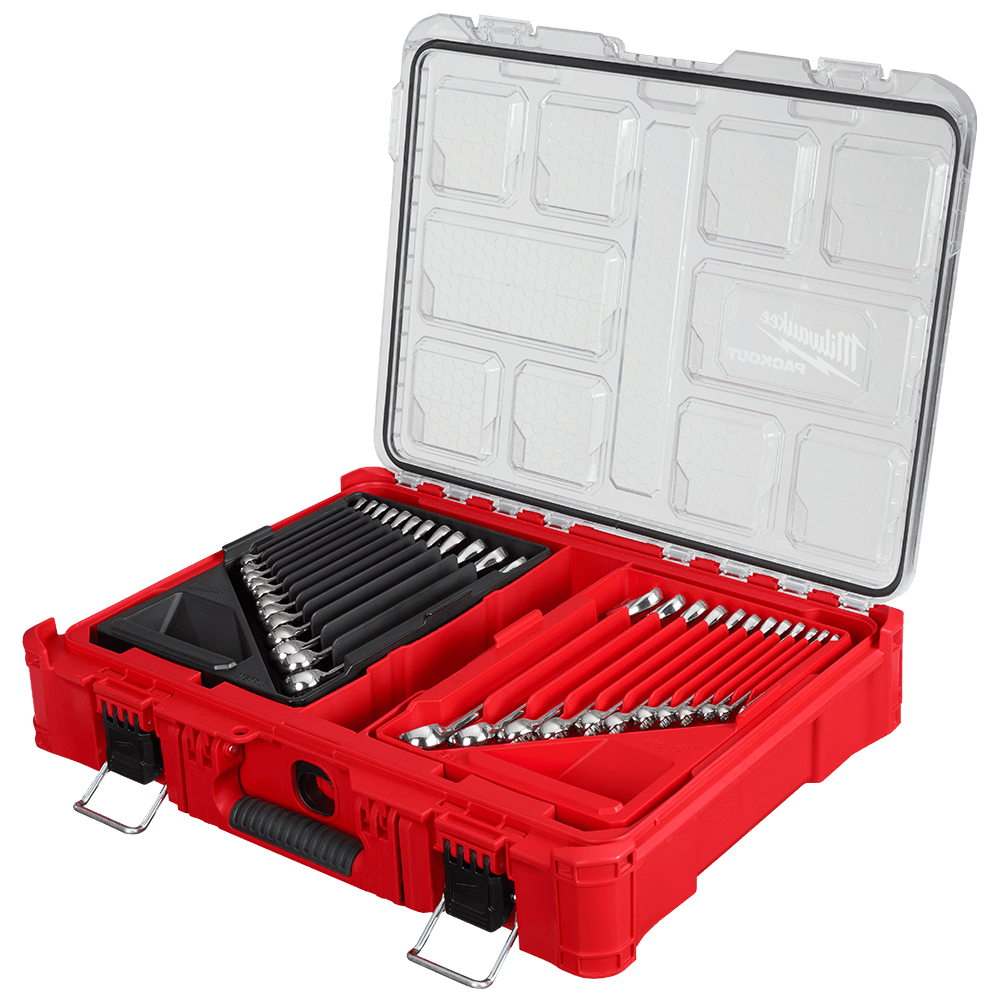 Milwaukee Max Bite 14pc Combo Wrench Set – SAE & Metric, Chrome, 48-22-9407 & 48-22-9507 Bundle