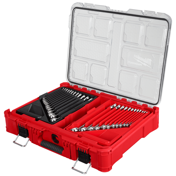 Milwaukee Max Bite 14pc Combo Wrench Set – SAE & Metric, Chrome, 48-22-9407 & 48-22-9507 Bundle