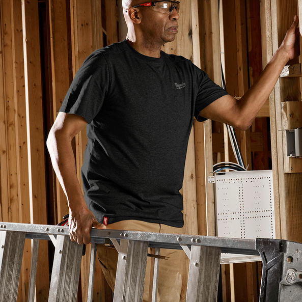 Hybrid Work Tee Short Sleeve Black - S, Black, hi-res