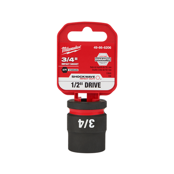 SHOCKWAVE™ 1/2" Drive 3/4" Standard 6 Point Impact Socket, , hi-res