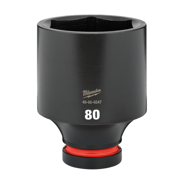 SHOCKWAVE™ 1" Drive 80mm Deep 6 Point Impact Socket, , hi-res