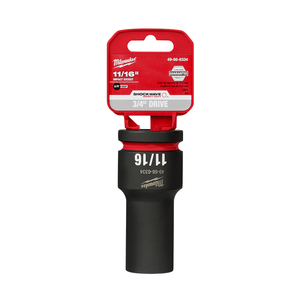 SHOCKWAVE™ 3/4" Drive 11/16" Deep 6 Point Impact Socket, , hi-res