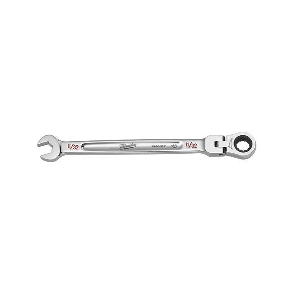 11/32''  SAE Flex Head Ratcheting Combination Wrench, , hi-res