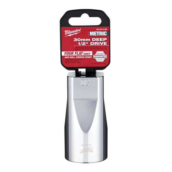 1/2" Drive 30mm Metric Deep 6-Point Socket, , hi-res
