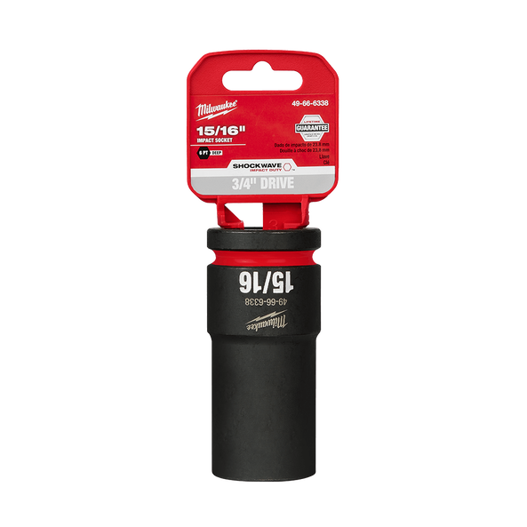 SHOCKWAVE™ 3/4" Drive 15/16" Deep 6 Point Impact Socket, , hi-res