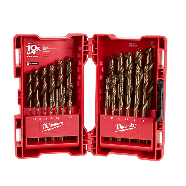 Red Helix™ Cobalt Drill Bit Kit 25PC