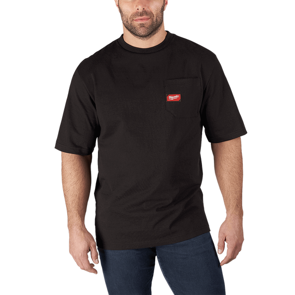 Heavy Duty Pocket Tee Short Sleeve Black - S, Black, hi-res