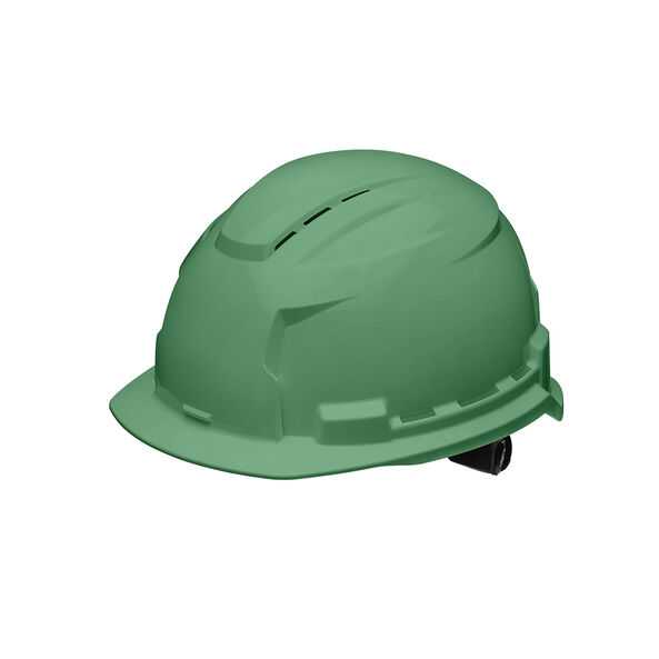 BOLT 100 Green Vented Hard Hat, Green, hi-res