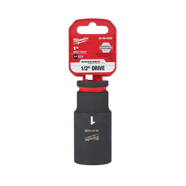 SHOCKWAVE™ 1/2" Drive 1" Deep 6 Point Impact Socket, , hi-res