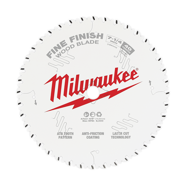 184mm (7-1/4") Fine Finish 40T Circular Saw Blade