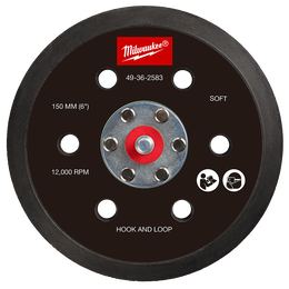 150mm Hook and Loop Sander Backing Pad - Soft