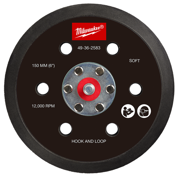150mm Hook and Loop Sander Backing Pad - Soft, , hi-res