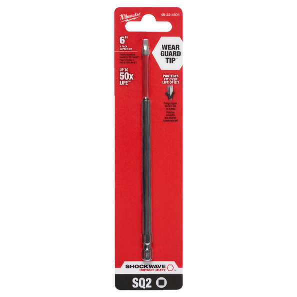 SHOCKWAVE™ Power Bit Square Recess #2 150mm (6"), , hi-res