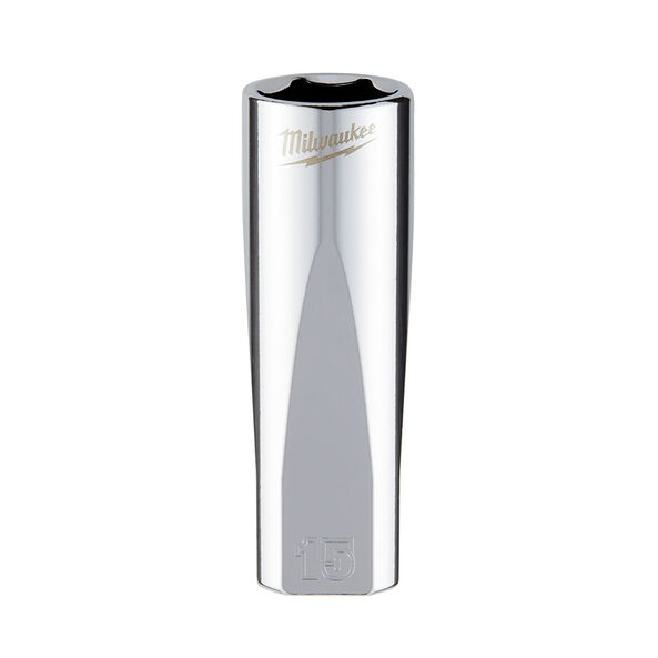 3/8" Drive 15mm Metric 6-Point Deep Socket, , hi-res