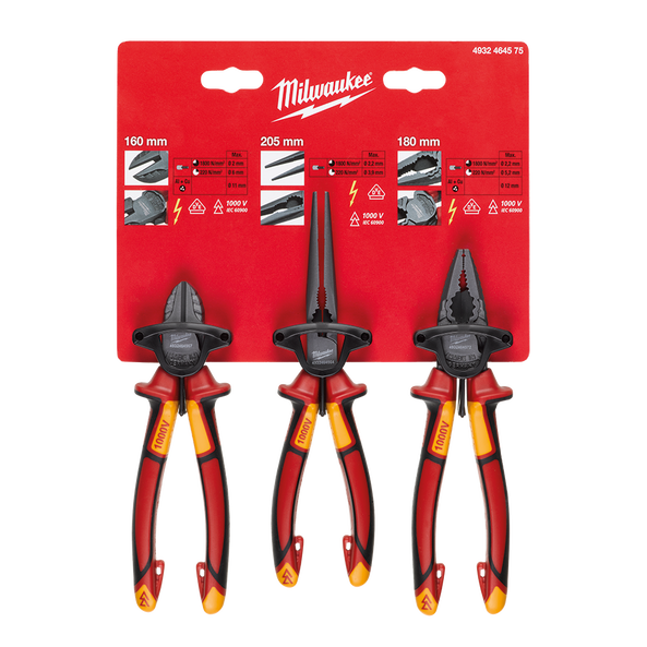 VDE Pliers Set 3pc, , hi-res