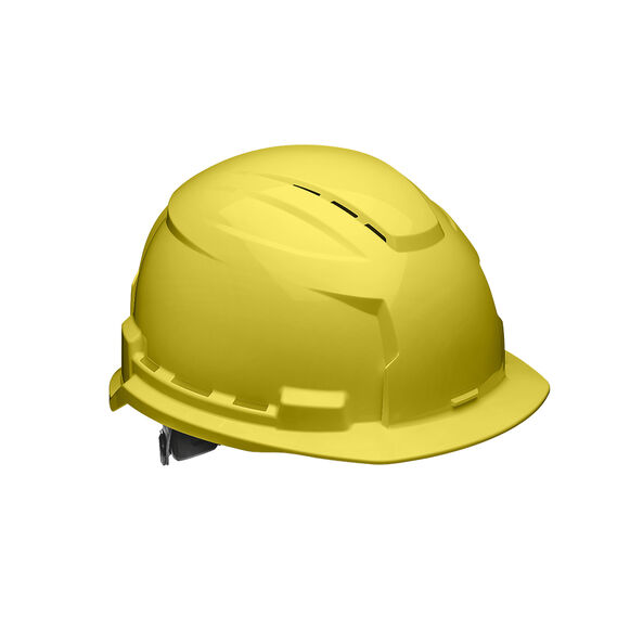 BOLT 100 Yellow Vented Hard Hat, Yellow, hi-res