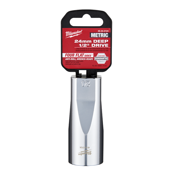 1/2" Drive 24mm Metric Deep 6-Point Socket, , hi-res