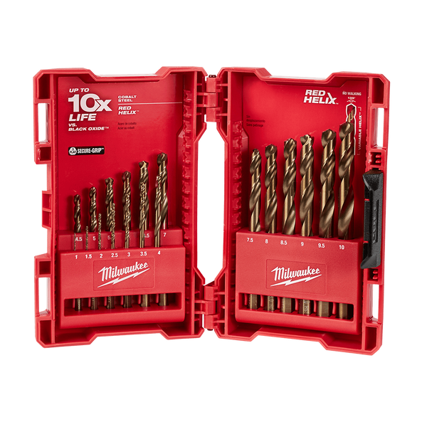 Red Helix™ Cobalt Drill Bit Set 19Pc