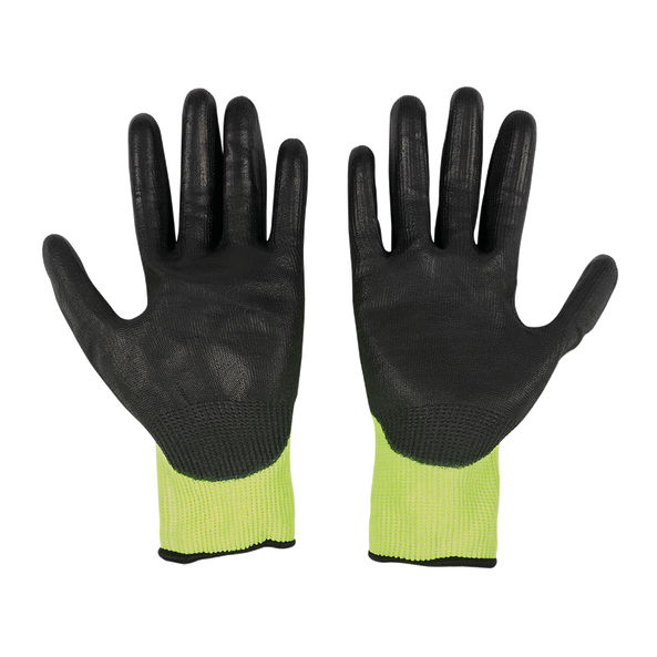 Hi-Vis Cut 3(C) PU Dipped Gloves, , hi-res