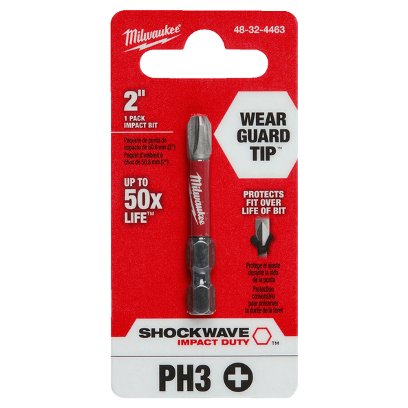 SHOCKWAVE™ Power Bit Phillips #3 50mm (2")