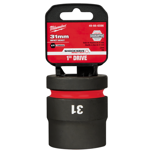 SHOCKWAVE™ 1" Drive 31mm Standard 6 Point Impact Socket, , hi-res