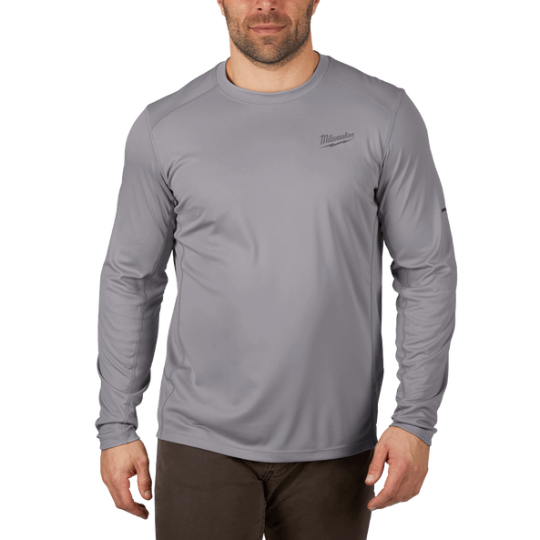 WORKSKIN Light Shirt Long Sleeve Grey - S, Grey, hi-res