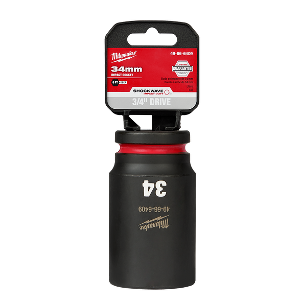 SHOCKWAVE™ 3/4" Drive 34mm Deep 6 Point Impact Socket, , hi-res