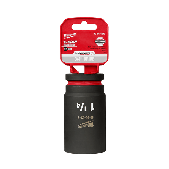 SHOCKWAVE™ 3/4" Drive 1-1/4" Deep 6 Point Impact Socket, , hi-res