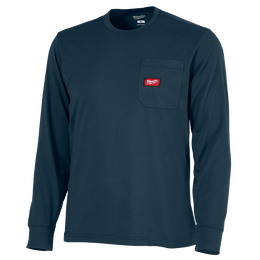 GRIDIRON Pocket Tee Long Sleeve Blue