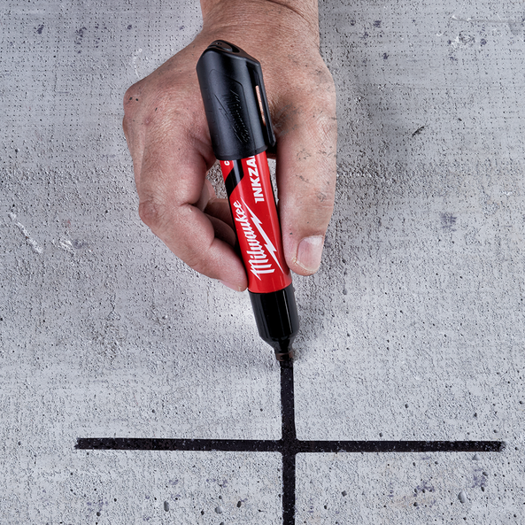 INKZALL™ Black Large Chisel Tip Marker, , hi-res
