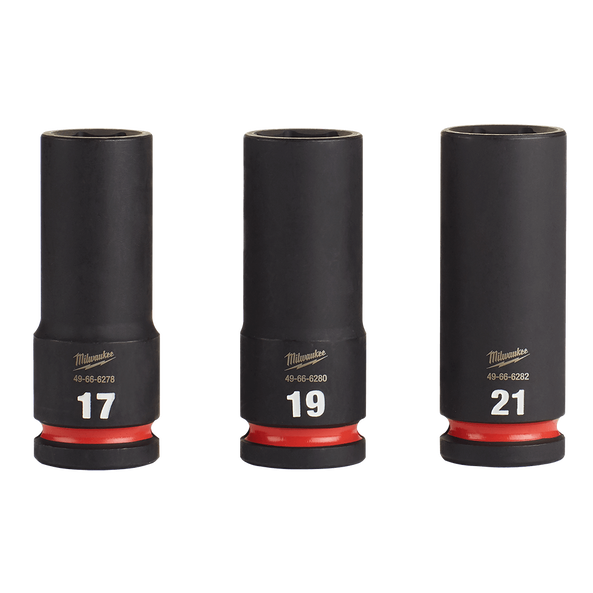 SHOCKWAVE™ 1/2" Drive 3PC Metric Deep 6 Point Impact Socket Set, , hi-res