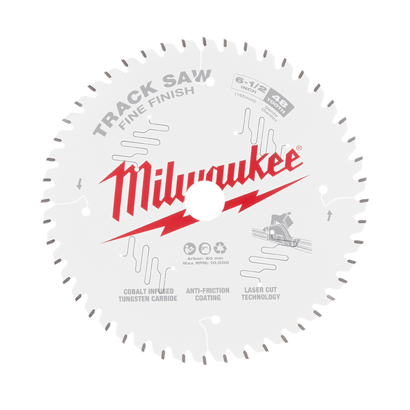 165mm (6-1/2") 48T Wood Track Saw Blade Fine Finish, , hi-res