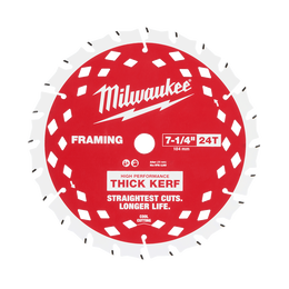 184mm (7-1/4") 24T Thick Kerf Wood Circular Saw Blade Framing