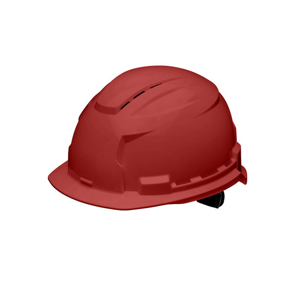 BOLT 100 Red Vented Hard Hat, Red, hi-res