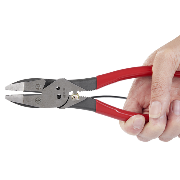 USA Made Dipped Grip 228mm (9") Lineman's Pliers ​with Crimper, , hi-res