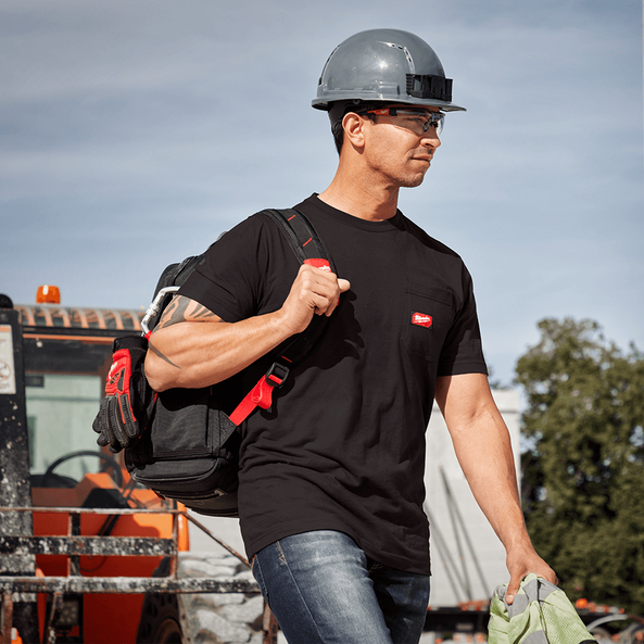 GRIDIRON Pocket Tee Short Sleeve Black - S, Black, hi-res