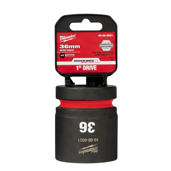 SHOCKWAVE™ 1" Drive 36mm Standard 6 Point Impact Socket, , hi-res